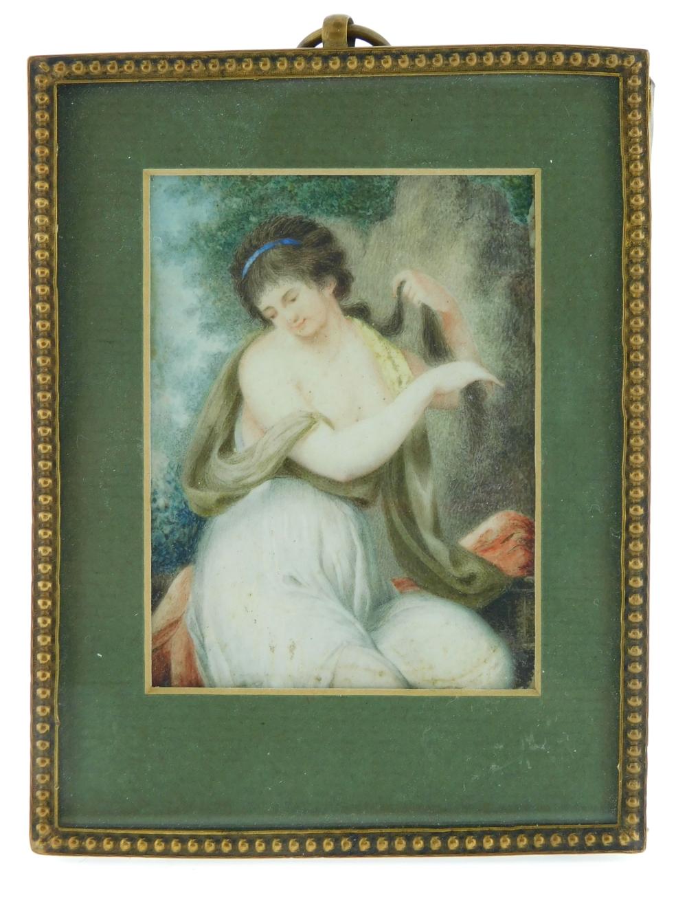 MINIATURE: WOMAN, RECTANGULAR