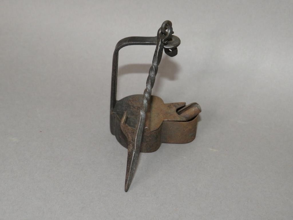 MINIATURE WROUGHT IRON BETTY