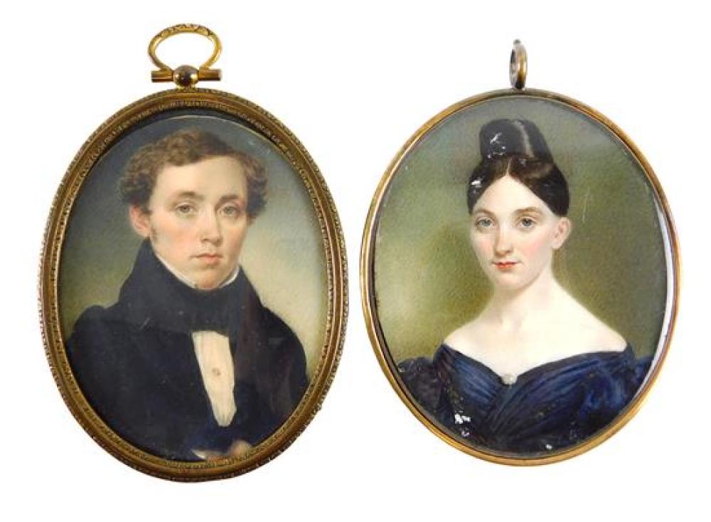 MINIATURE: YOUNG MAN AND WOMAN BOTH