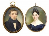 MINIATURE: YOUNG MAN AND WOMAN
