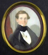 MINIATURE: YOUNG MAN, OVAL SUP