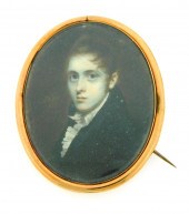 MINIATURE: YOUNG MAN, OVAL SUP