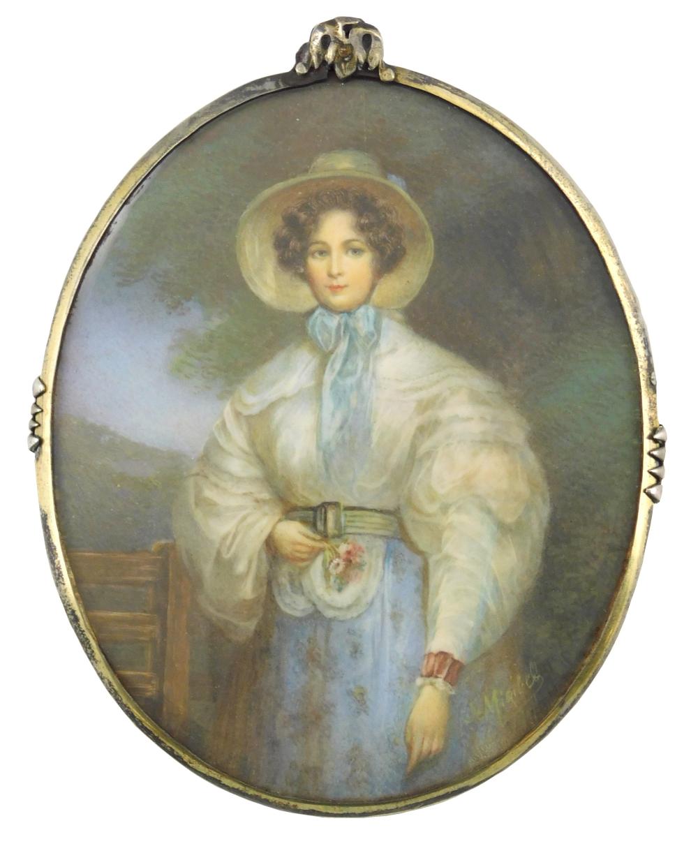 MINIATURE: YOUNG WOMAN, OVAL