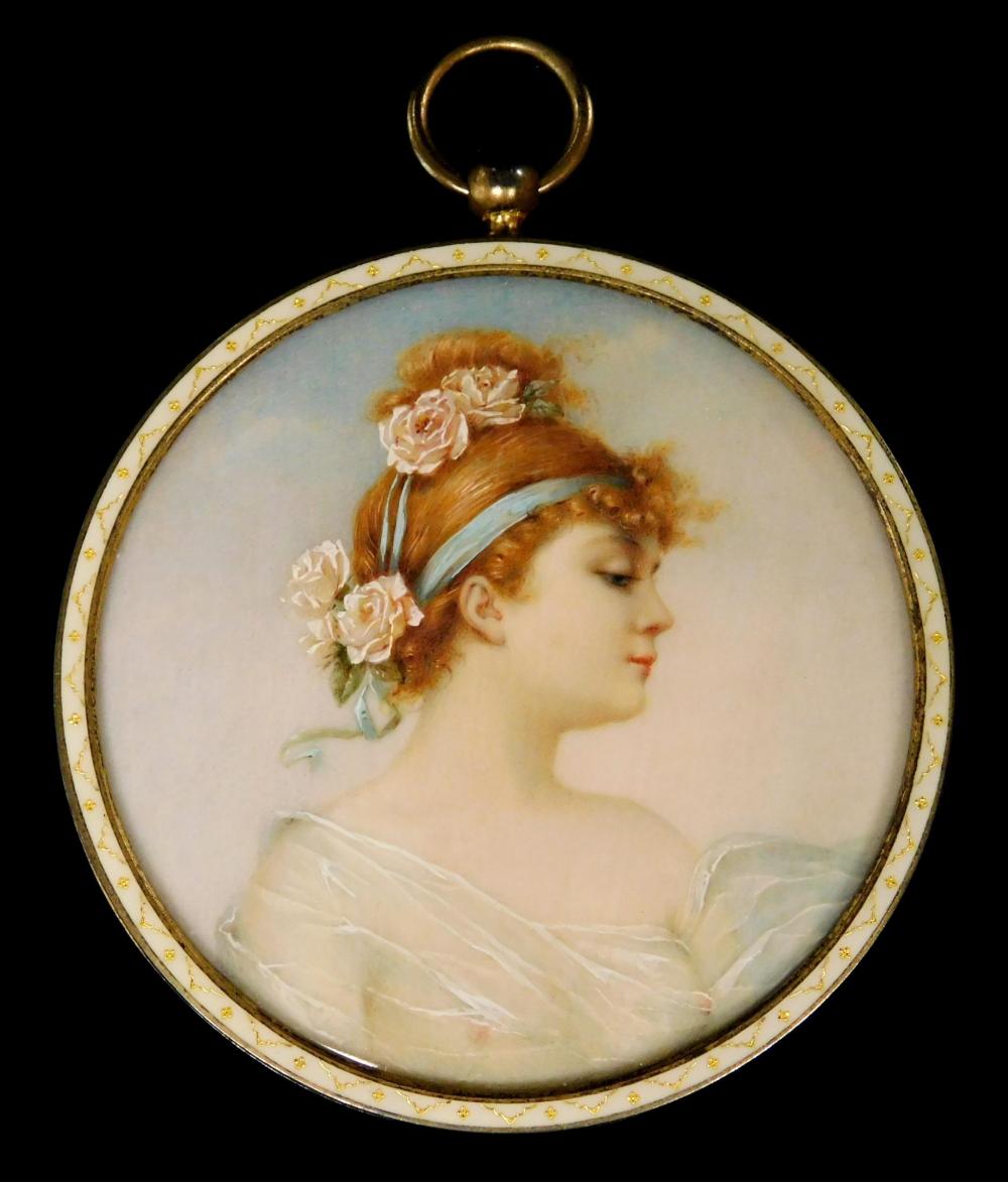 MINIATURE: YOUNG WOMAN, OVAL