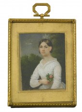 MINIATURE: YOUNG WOMAN, RECTAN