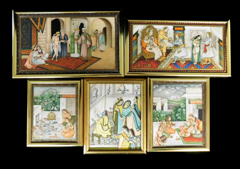 MINIATURES: FIVE FRAMED MINIATURE