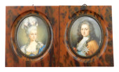 MINIATURES: PAIR OF NOBLES IN