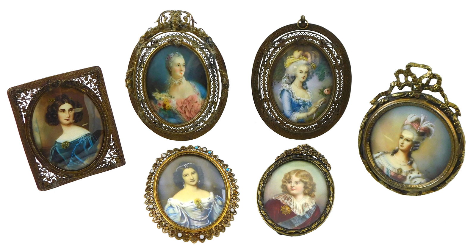 MINIATURES: SIX HAND PAINTED