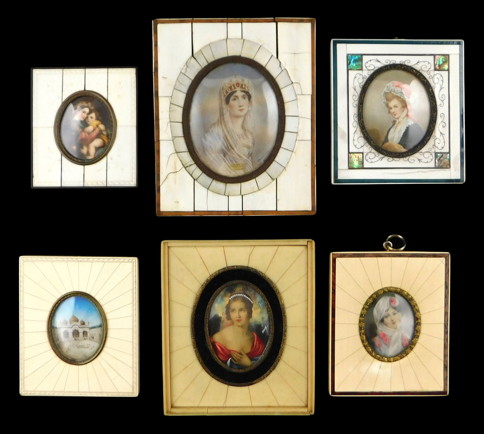 MINIATURES: SIX HAND PAINTED