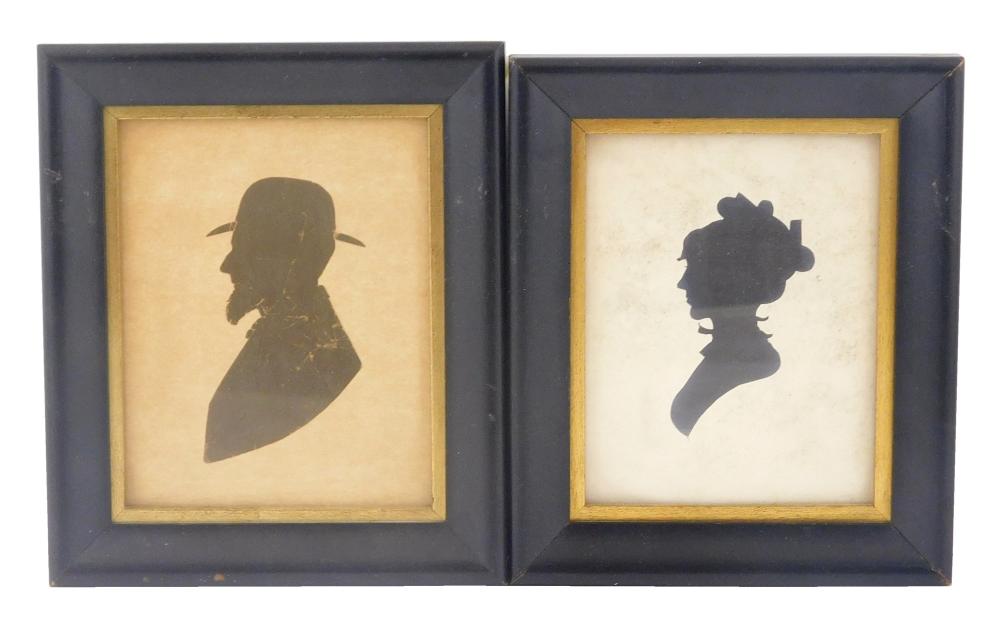 MINIATURES: TWO SILHOUETTE BUST