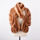 MINK BROWN PASTEL STOLE WITH S
