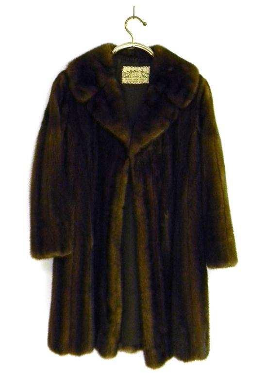 Mink coat  full length  dark brown