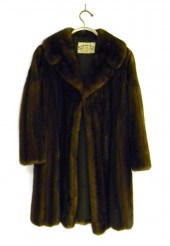 Mink coat  full length  dark b