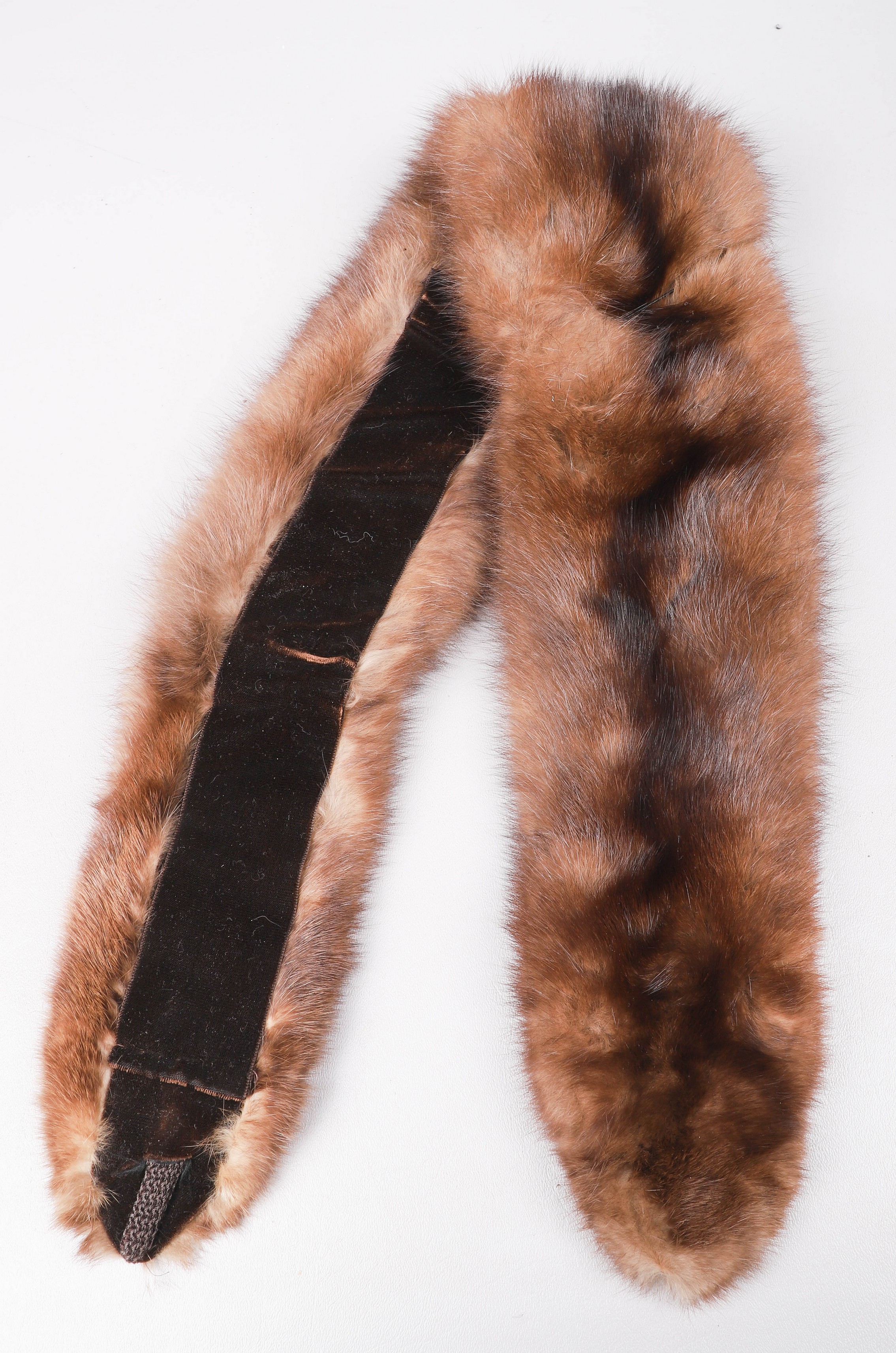 Mink collar, chocolate mink,