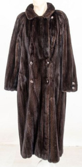 MINK DOUBLE-BREASTED FULL-LENG