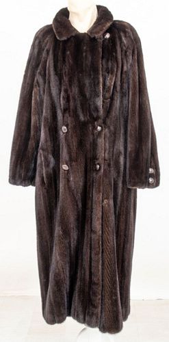 MINK DOUBLE-BREASTED FULL-LENGTH