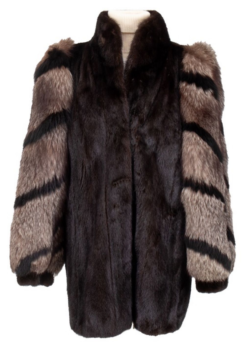MINK & FOX FUR JACKET Mink and dyed