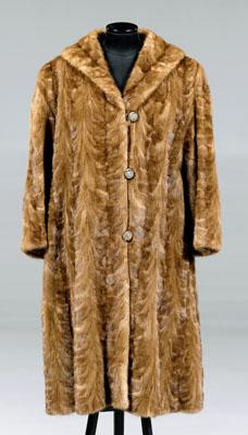 Mink fur coat, three-quarter
