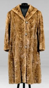 Mink fur coat, three-quarter s