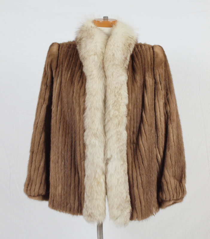 MINK FUR JACKET WITH SILVER FOX FUR