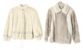 Mink zip-front coats Adolfo wh