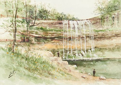 MINNEHAHA FALLS WATERCOLOR ON