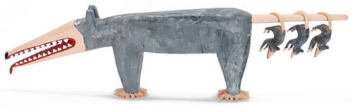 MINNIE ADKINS, POSSUM SCULPTURE