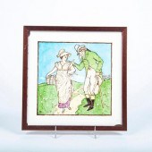 MINTON CERAMIC PICTORIAL TILE,