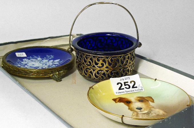 Minton dish handpainted with Dog