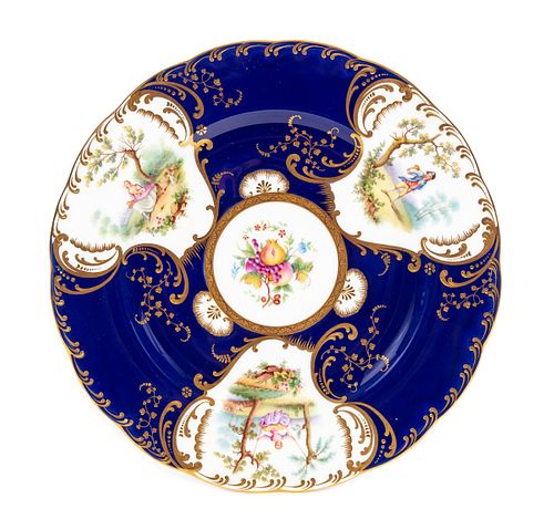 MINTON GLOBE MARK PAINTED PLATE