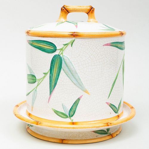 MINTON MAJOLICA BAMBOO CHEESE