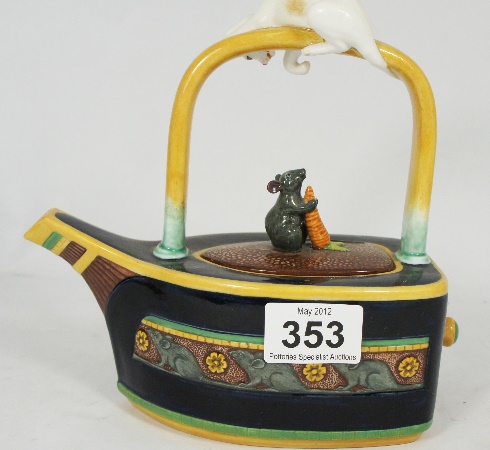 Minton Majolica Character Tea Pot