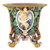 MINTON MAJOLICA JARDINIERE WIT