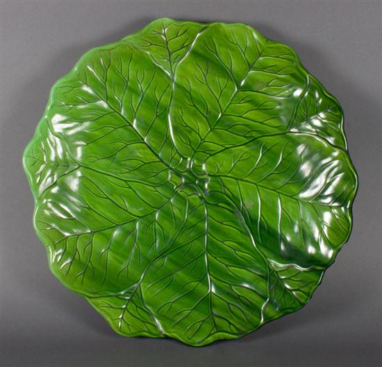 Minton majolica leaf-form