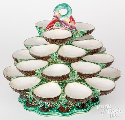MINTON MAJOLICA TIERED REVOLVING