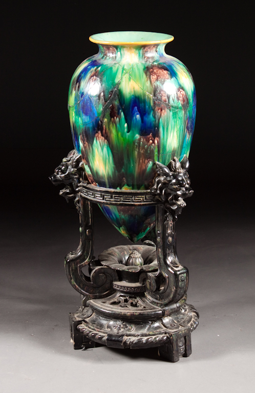 Minton majolica vase second