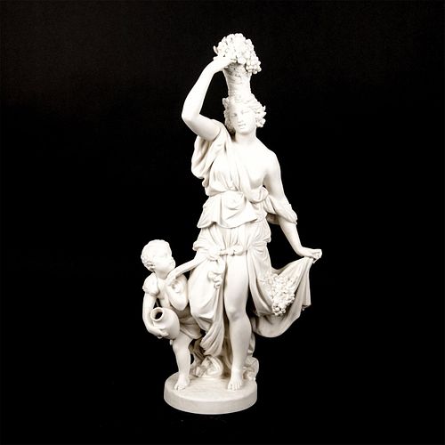 MINTON PARIAN WARE STATUETTE, WOMAN