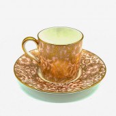 MINTON PINK BROCADE DEMITASSE