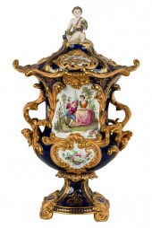 MINTON PORCELAIN GILT & COBALT