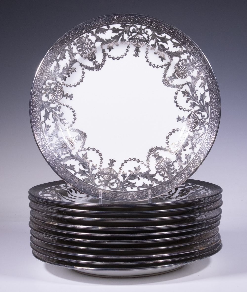 MINTON STERLING OVERLAY PORCELAIN