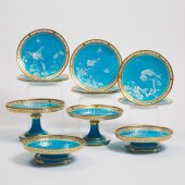 Minton Turqoise Ground Dessert