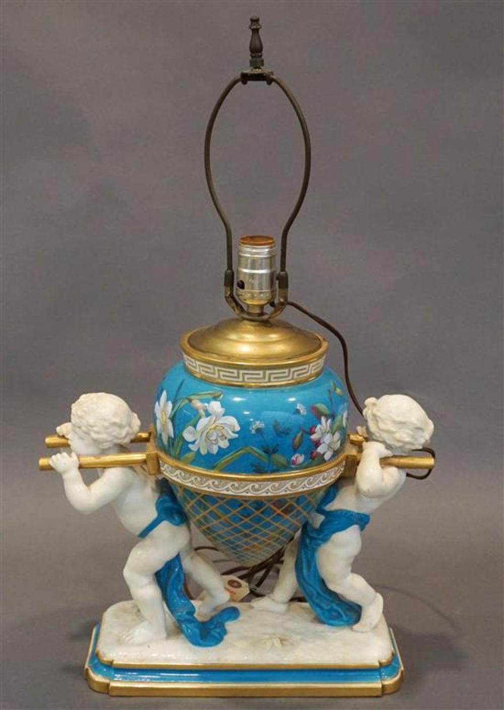 MINTON TURQUOISE GROUND FIGURAL