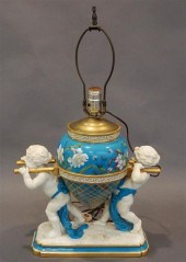 MINTON TURQUOISE GROUND FIGURA