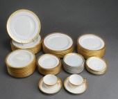 MINTON'S 59-PIECE GOLD BAND AS