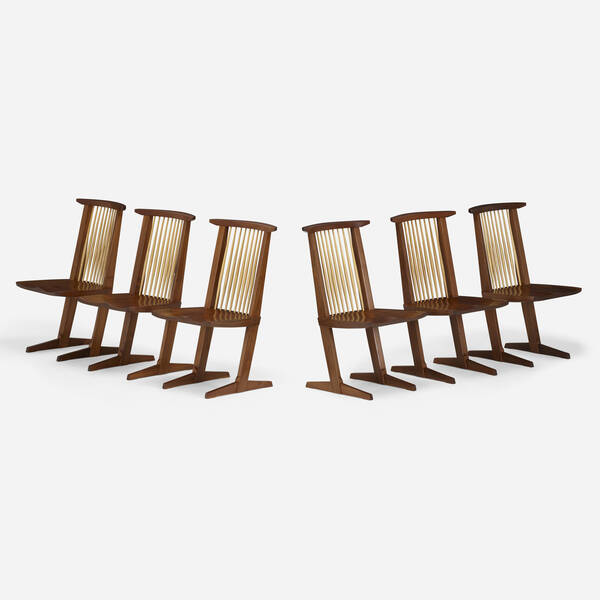 Mira Nakashima. Conoid chairs,