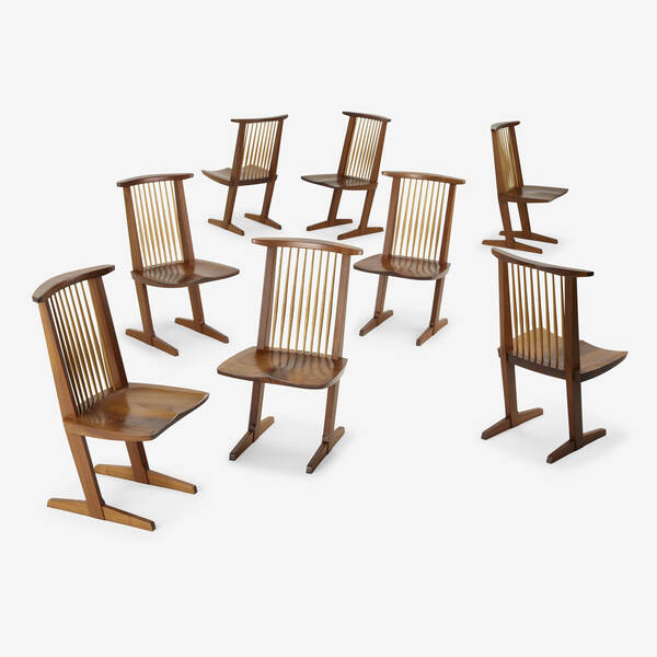 Mira Nakashima. Conoid chairs,
