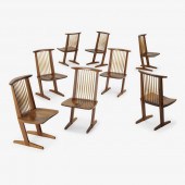 Mira Nakashima. Conoid chairs,