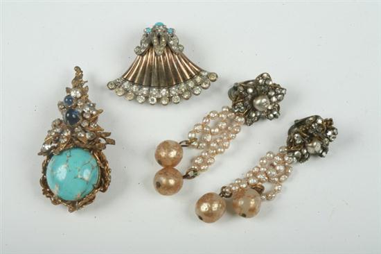 MIRIAM HASKELL BROOCH AND PAIR