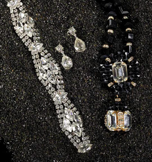 Miriam Haskell Faux Onyx and