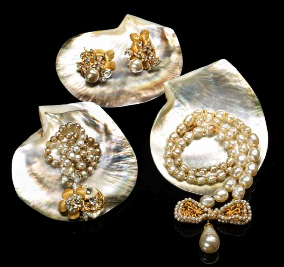 Miriam Haskell Faux Pearl and